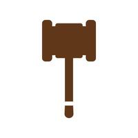 A judge's gavel icon on a white background vector