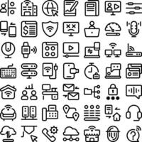 Telecommuting Teleworking WFH WFC Work Job Remote Working Icon Set. Perfect for user interface, new application vector