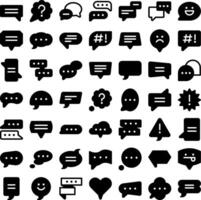 Speech Bubble Chat Conversation Talk Message Icon Set. Perfect for user interface, new application vector