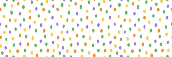 Colorful seamless pattern of hand drawn, simple and freehand spots and circles, background wallpaper print vector