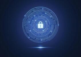 Premium security cyber digital concept. Abstract technology background protect system innovation for business. vector