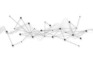 Abstract technology dot and line connection digital global business concept design background. Social network communication vector