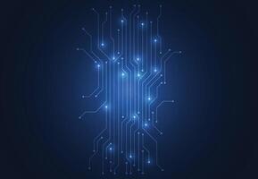 Abstract digital background with technology circuit board. Electronic motherboard illustration. Communication and engineering network concept. vector