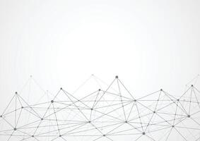 Abstract Polygonal Space Background with Connecting Dots and Lines. vector