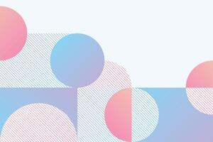 This abstract background features a dynamic arrangement of geometric shapes with vibrant colors and striped details, creating a lively and engaging visual experience. vector