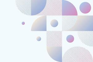 A serene abstract landscape of geometric shapes in gentle pastel hues, accented with precise striped details, creating a peaceful and elegant background design vector