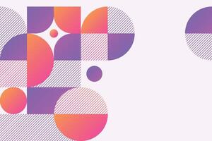 Bright and engaging, this abstract graphic art presents an interplay of geometric shapes in striking colors, with textured stripes enhancing the visual complexity vector