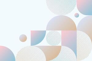 This modern abstract showcases a minimalist design with geometric shapes in soothing pastel tones, highlighted by intricate line patterns, ideal for contemporary spaces vector