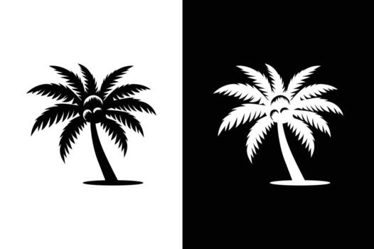 palma árbol diseño elemento. sencillo y moderno Coco árbol icono negro vector