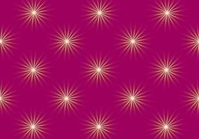 Seamless pattern of floral stars with sparkling light on pink background vector