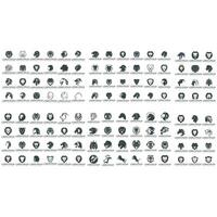 Collection of for lion head vector