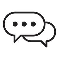 Chat icon. Talk bubble speech icon. Dialogue balloon icon. vector