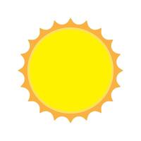 Sun icon in flat style, simple yellow sun. vector