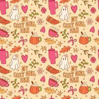 Discover our Cozy Fall Collection with charming Ghosts and Autumn Elements for joy this season vector