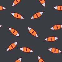Stylized Eyes Pattern Set Against a Dark Background Featuring Colorful Designs and Shapes vector
