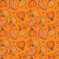 A Beautiful and Colorful Pumpkin Pattern Perfectly Designed for Autumn Fall Decor vector