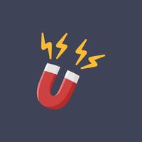 Magnet tool in flat design. vector