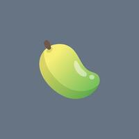 gradient mango fruit in flat design. vector