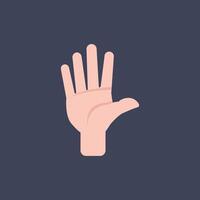 high five hand gesture in flat design. vector