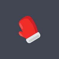 red glove in flat design vector