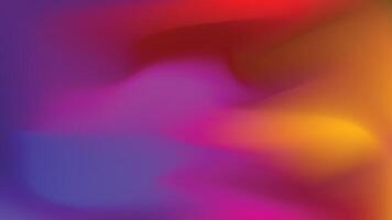 abstract blurred gradient background with red, yellow and blue wavy colors. vector