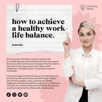 How to Achieve a Healthy Work-Life Balance template
