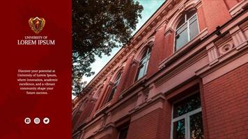 University Theme Page Cover template