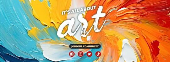 Artistic Community Social Media Cover template