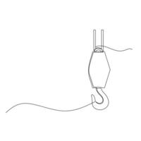 A line drawing of a hook and a hook vector