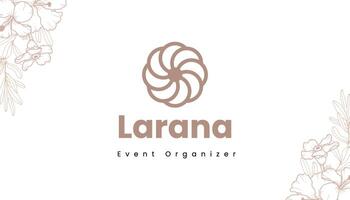 Brown minimalist event planner business card template