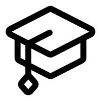 Simple Graduation Cap icon. The icon can be used for websites, print templates, presentation templates, illustrations, etc vector