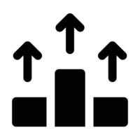 Simple Growth glyph icon. The icon can be used for websites, print templates, presentation templates, illustrations, etc vector