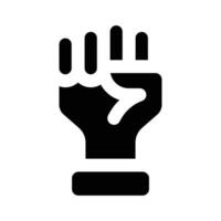 Simple Fist glyph icon. The icon can be used for websites, print templates, presentation templates, illustrations, etc vector