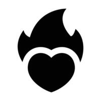 Simple Passion glyph icon. The icon can be used for websites, print templates, presentation templates, illustrations, etc vector