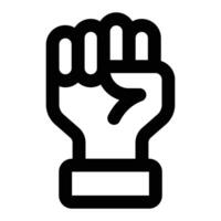 Simple Fist icon. The icon can be used for websites, print templates, presentation templates, illustrations, etc vector