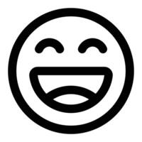 Simple Happy icon. The icon can be used for websites, print templates, presentation templates, illustrations, etc vector