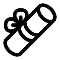 Simple Diploma icon. The icon can be used for websites, print templates, presentation templates, illustrations, etc vector