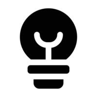 Simple Inspiration glyph icon. The icon can be used for websites, print templates, presentation templates, illustrations, etc vector