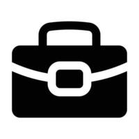 Simple Briefcase glyph icon. The icon can be used for websites, print templates, presentation templates, illustrations, etc vector