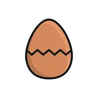AN EGG IN COLOR ICON STYLE vector