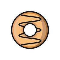 DOUGHNUT COLOR SIMPLE ICON vector