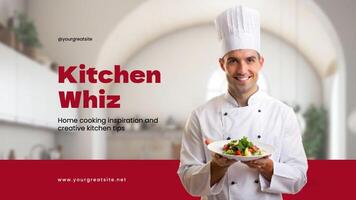 Red modern cooking facebook cover template