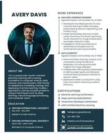 Dark Green Minimalist Machine Learning Resume template