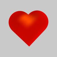 heart shape with red color vector