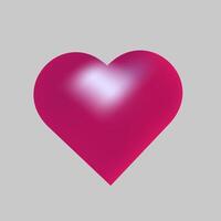 red heart shape is shown on a gray background vector