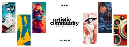 Artistic Community Page Cover template
