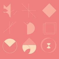 Abstract Geometric Shapes. An abstract illustration featuring a variety of geometric shapes in a minimalist style. vector