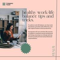 Healthy Work-Life Balance Tips and Tricks Post template