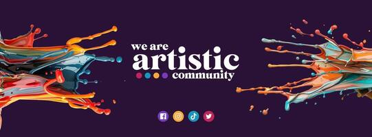 Art Public Community Page Cover template