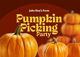 Invitation for Pumpkin Picking Event template